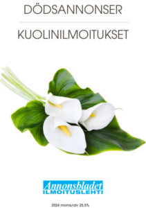 Dödsannonser manual/ Kuolinilmoitukset
